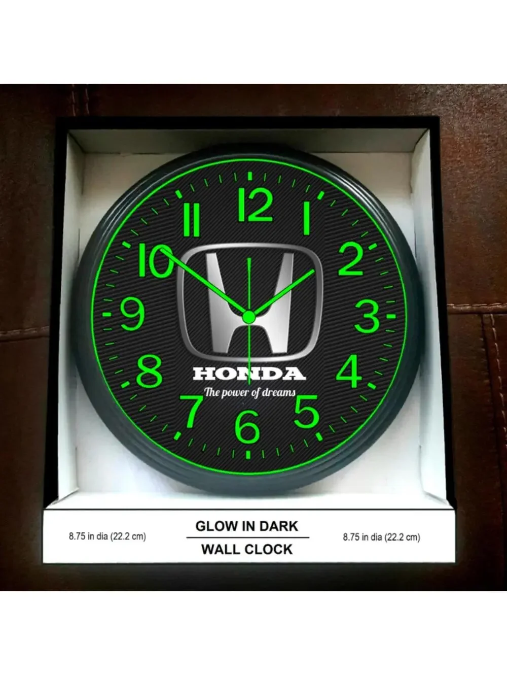 Honda Accord Civic Pilot Garage Shop Glow In The Dark Wall Clock New!